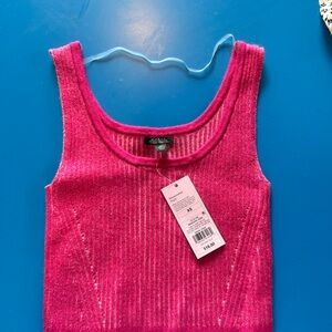 Target Pink Ribbed Sleeveless Tank Top